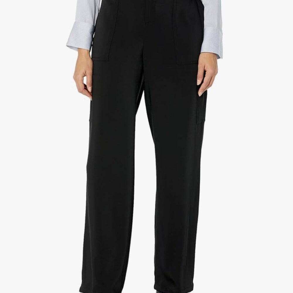 Black Satin Cargo Pants Karl Lagerfeld